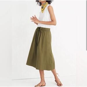 Madewell Green Drawstring Circle Skirt - Medium